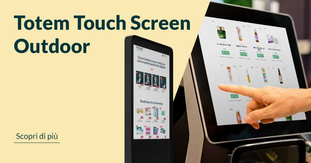 noleggio totem touch screen outdoor
